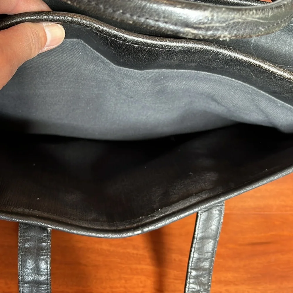 Black Leather Brief Case, made in India